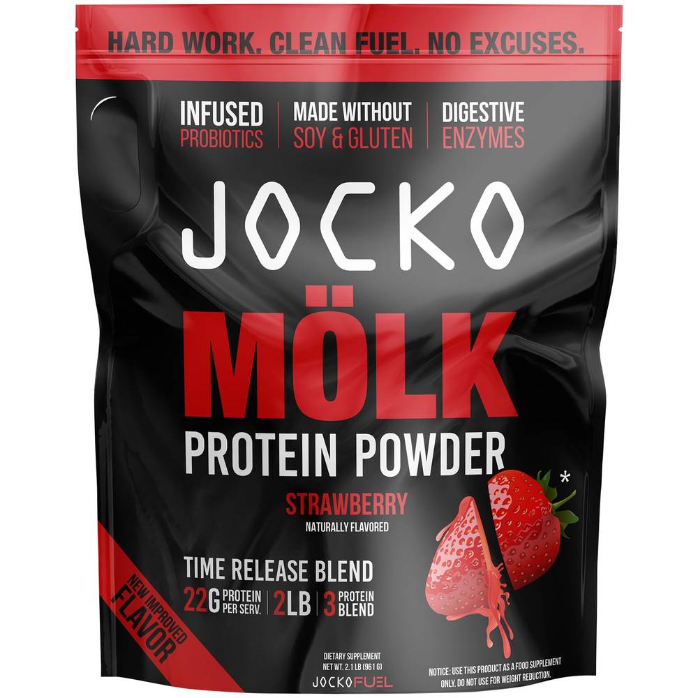 Jocko Fuel Molk Protein Powder (33.6 oz) (strawberry)