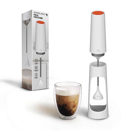 Sharper Image Electric Milk Frother, White