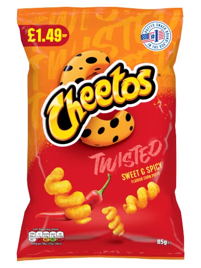 Cheetos Sweet & Spicy, Twisted Corn Puffs (85g)