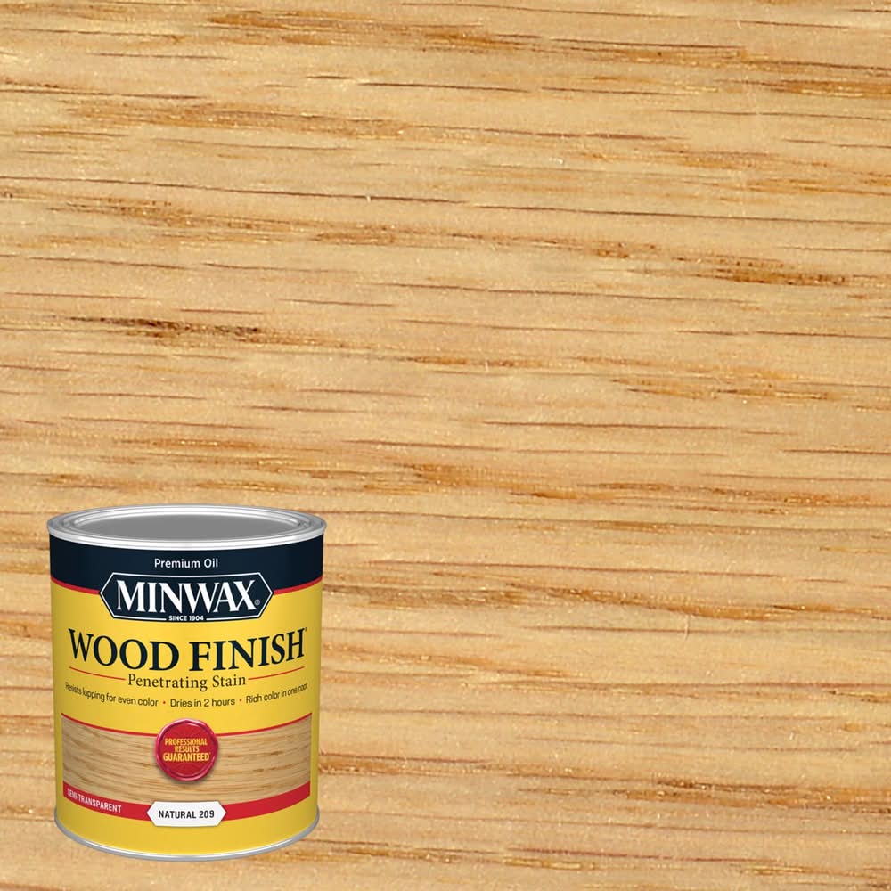 Minwax Wood Finish Semi-Transparent Natural Oil-Based Penetrating Wood Stain 1 Qt