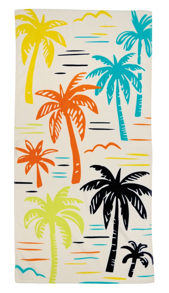 KIRKTON HOUSE Palm Trees Beach Towel - 30" X 60"