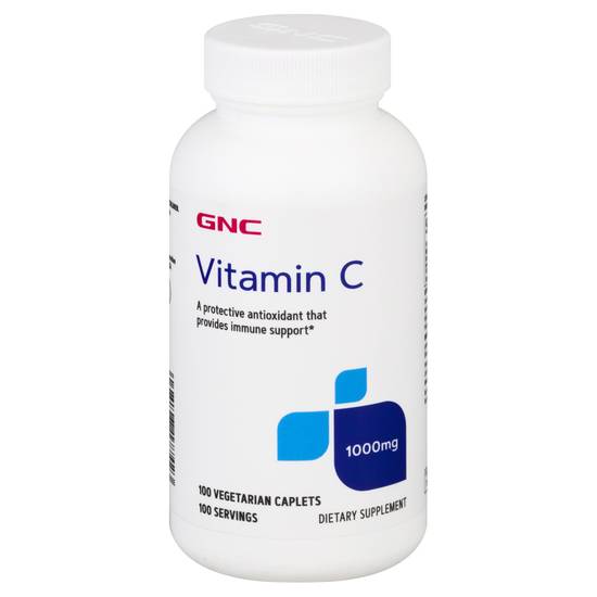 Gnc 1000 mg Vegetarian Caplets Vitamin C (100 ct)