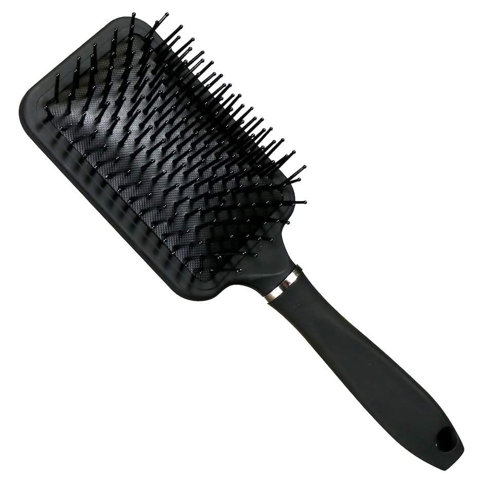 Salon Quality Paddle Brush, 9.25x3.25 in, Black