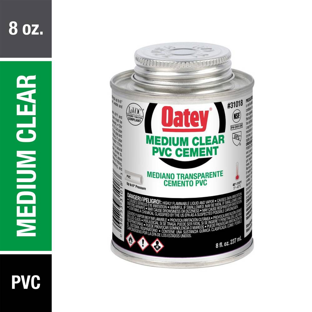 Oatey Medium 8-fl oz Clear PVC Cement | 31018L