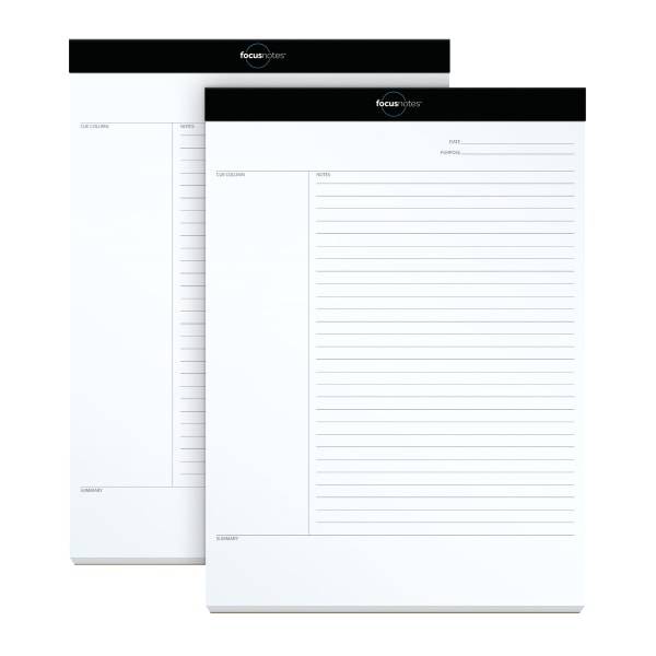 Tops 8.5 in X 11 in Focus Notes Legal Pads (2 ct)