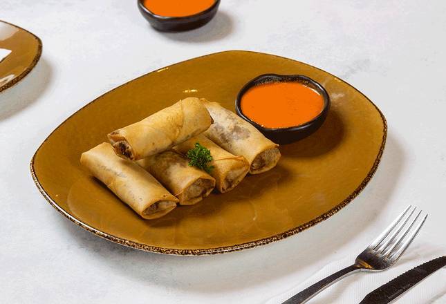 Lomo saltado spring rolls