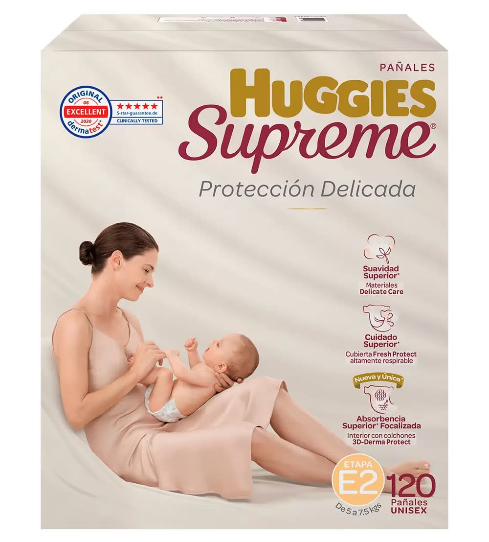 Huggies · Supreme pañales para bebé supreme platino, Etapa 1 (120 un)