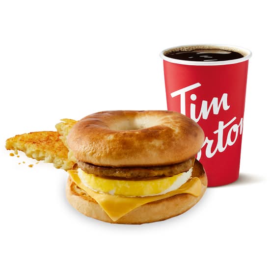 Veggie Sausage Egg Bagel Meal