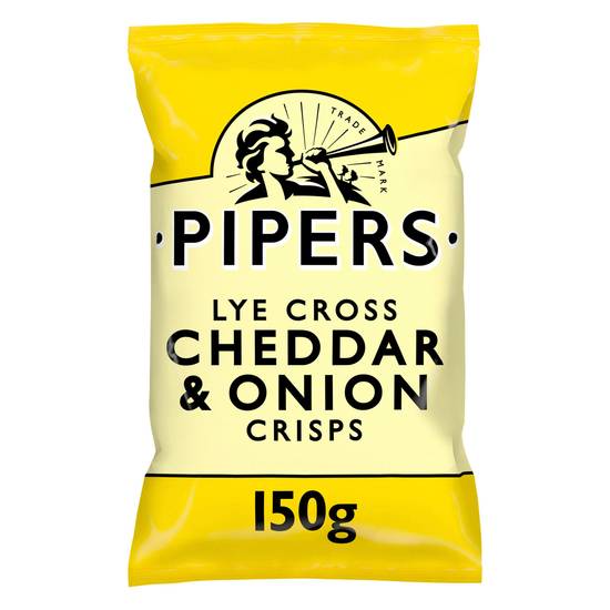 SAVE £1.30 Pipers Lye Cross Cheddar & Onion Sharing Crisps 150g