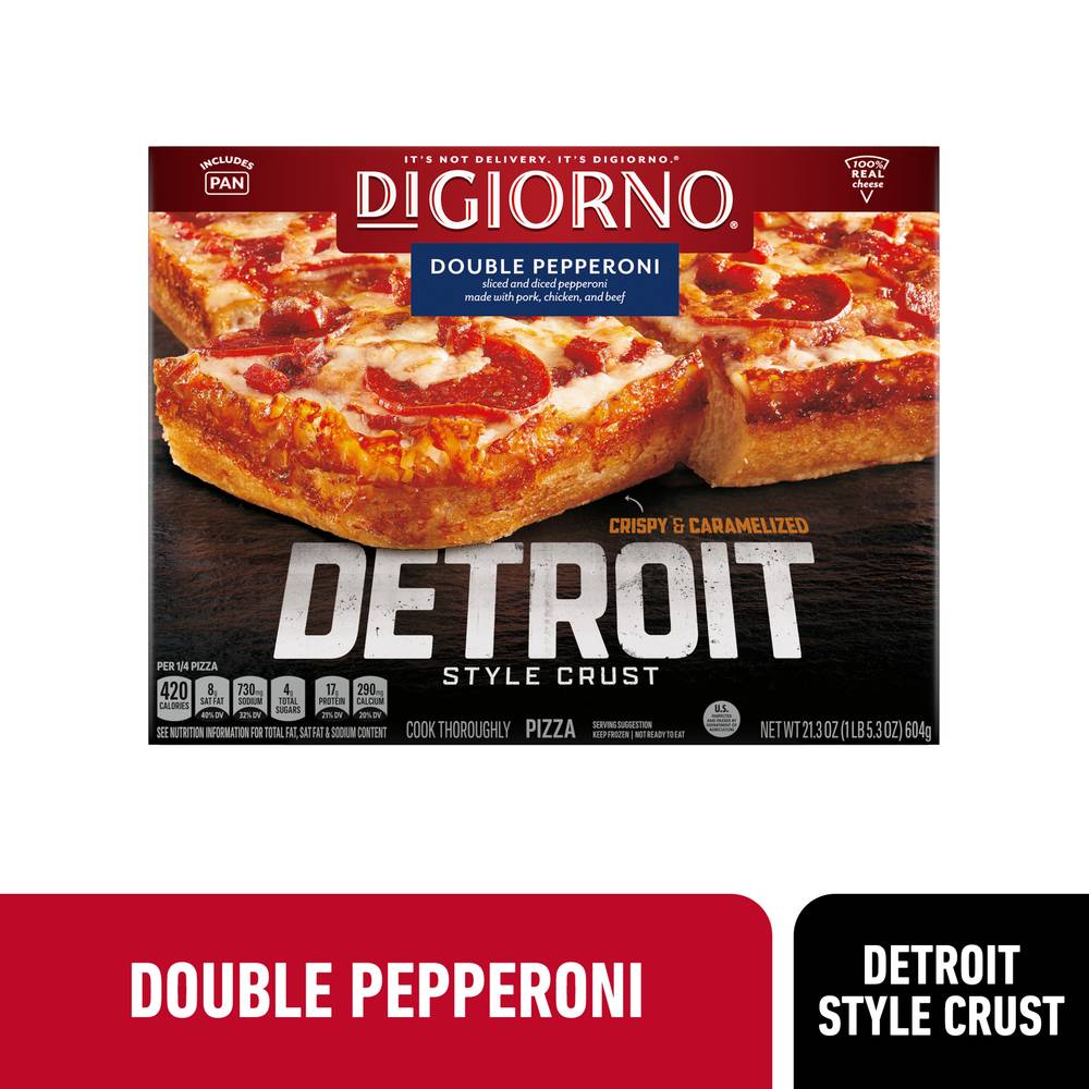 Digiorno Detroit Style Crust Double Pepperoni Pizza