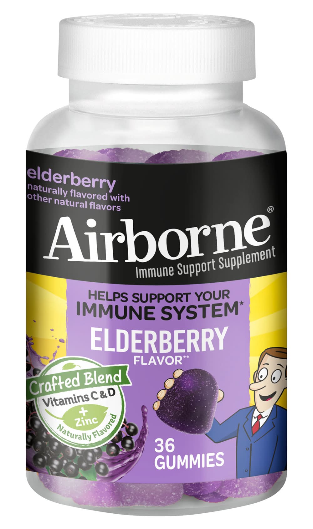Airborne Elderberry Flavor Immune Support Gummies (0.8 oz)