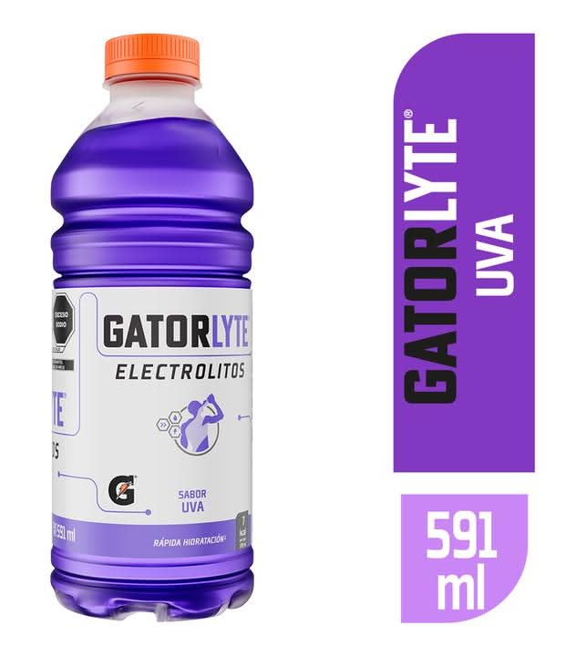 Gatorlyte · Bebida con electrolitos, uva (591 ml)