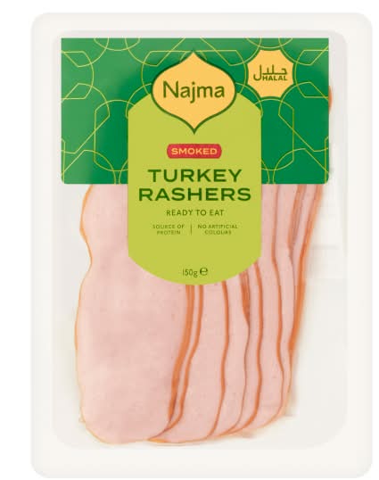Najma Halal Sliced Turkey Rashers Smoked (150g)