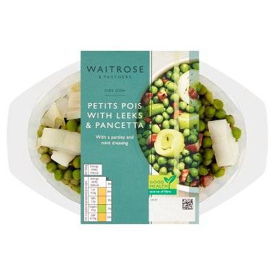 Waitrose & Partners Side Dish Petits Pois With Leeks & Pancetta