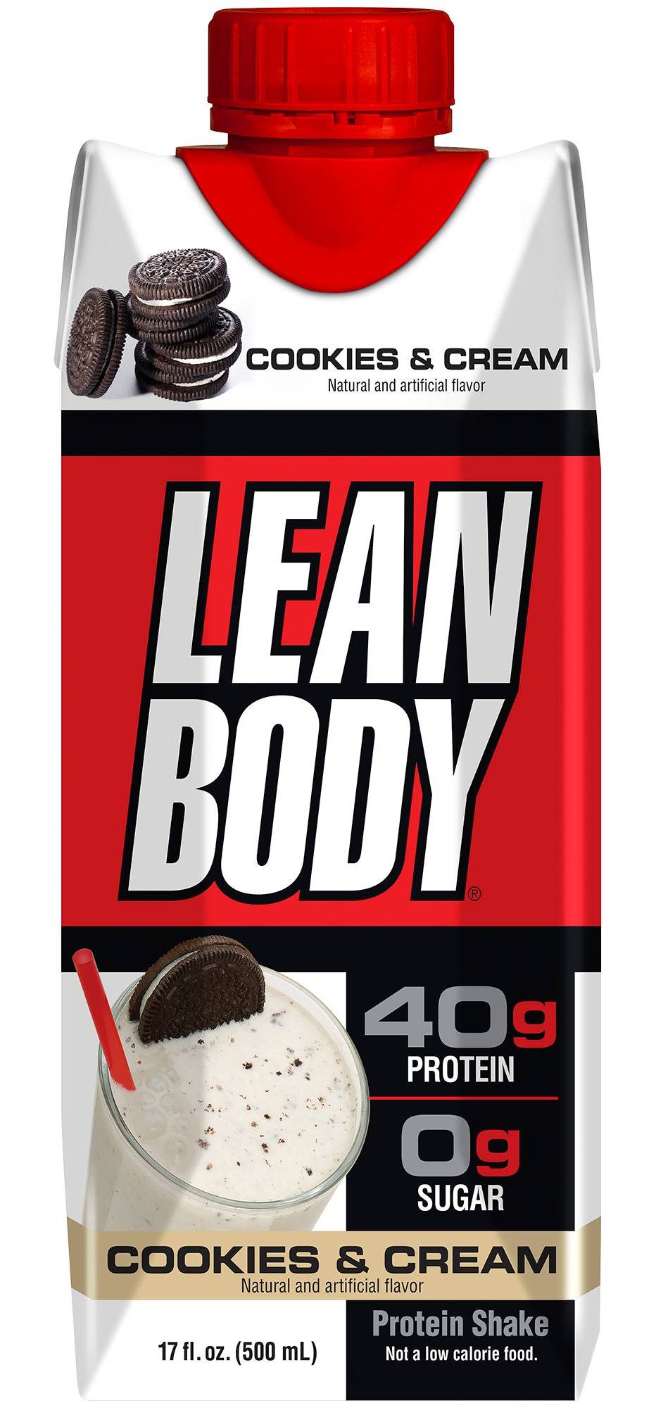 Labrada Nutrition Lean Body Ready-To-Drink Protein Shake, Cookies-Cream (17 fl oz)