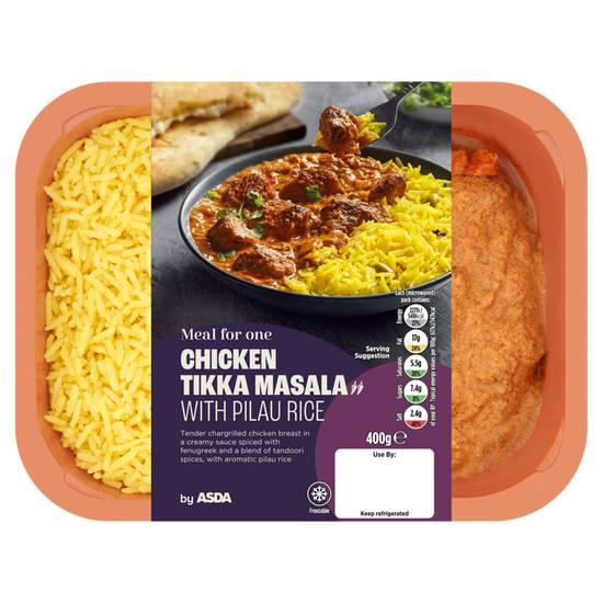 Asda Chicken Tikka Masala with Pilau Rice Ready Meal 400g