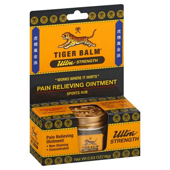 Pain Relieving Ointment Ultra Strength Sports Rub Tiger Balm 0.63 oz