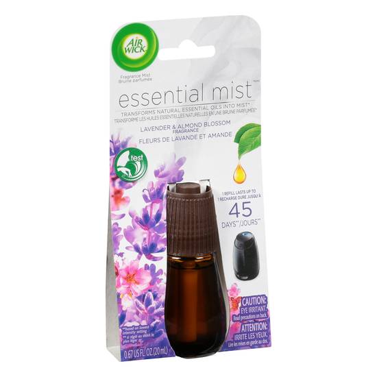 Air Wick Essential Mist Lavender & Almond Blossom Scent Refill (0.6 fl oz)