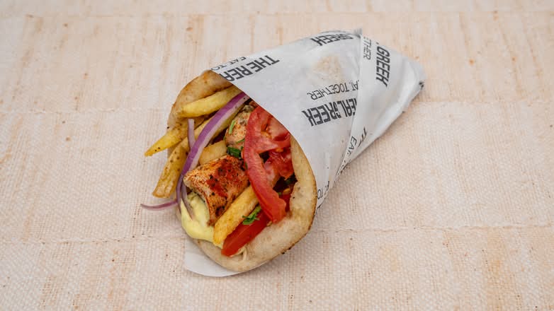 Chicken Breast Souvlaki with Greek Mustard Mayo