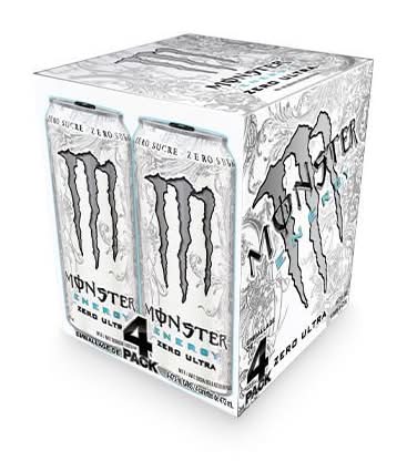 Monster Energy Zero Ultra Energy Drink (4 x 473 ml)