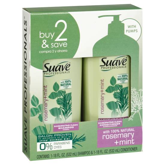 Suave Professionals Shampoo and Conditioner Rosemary Mint (2 ct)