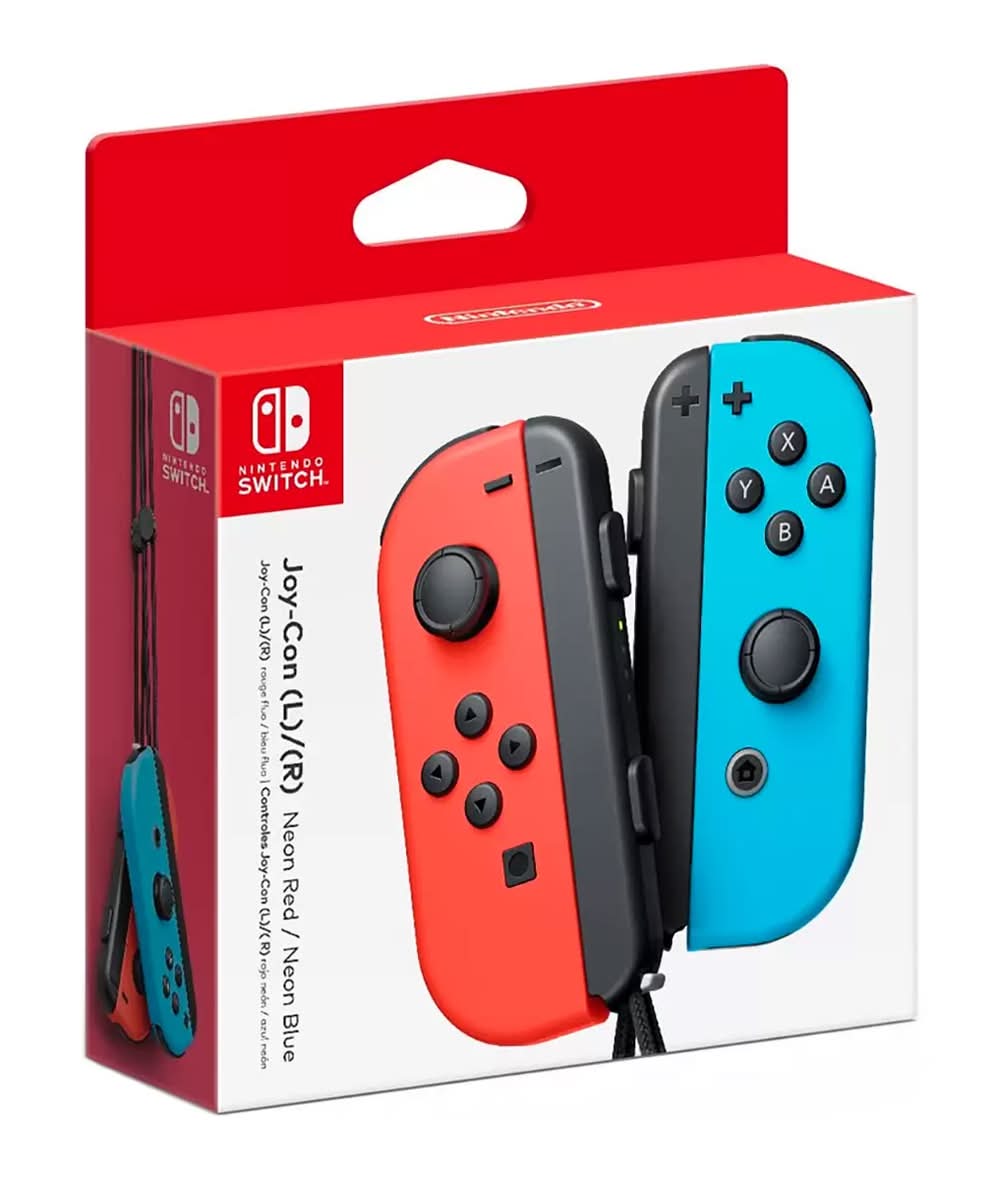 Nintendo Switch · Control joy-con (l)/(r), rojo neón/azul neón (2 un)