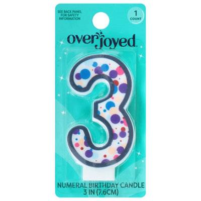 Overjoyed Numeral Birthday Candle