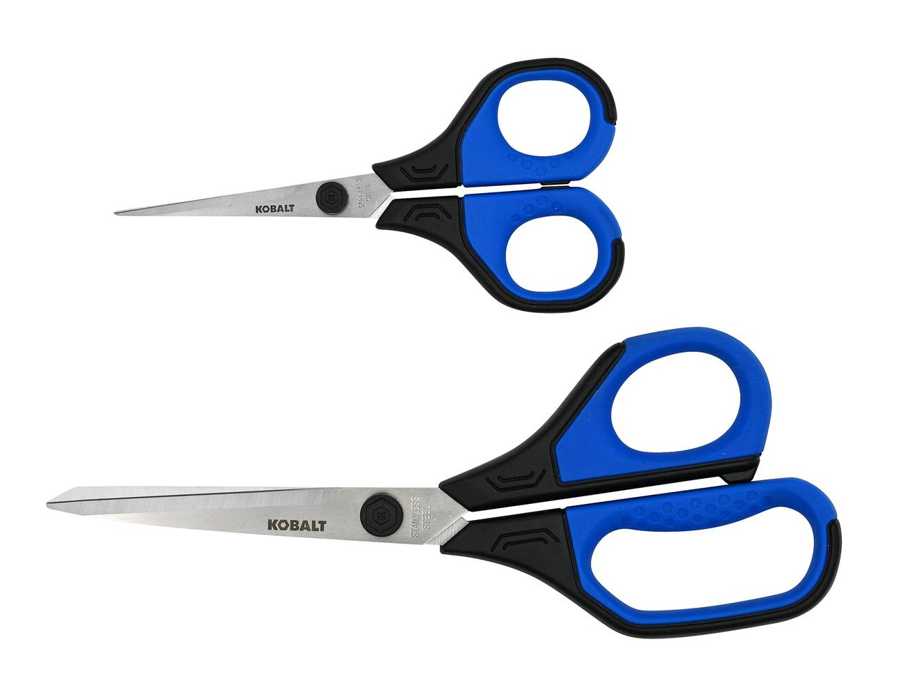 Kobalt 4.5-in Stainless steel non-slip soft grip Scissors | 56176