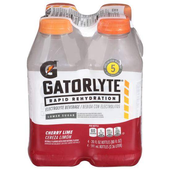 Gatorade Gatorlyte Rapid Rehydration Electrolyte Beverage (4 ct, 20 fl oz) (cherry lime)