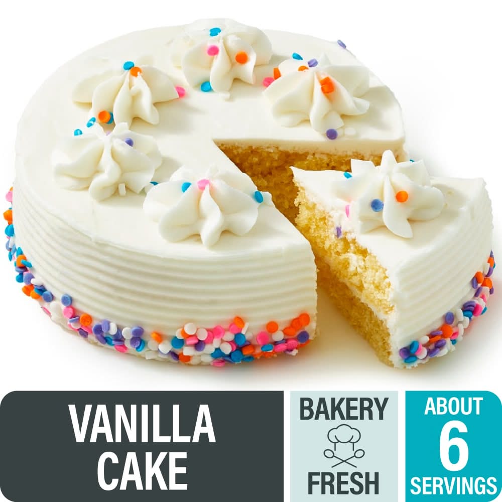 Bakery Fresh Celebration Cake, Vanilla, 6 in (16.7 oz)