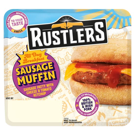 Rustlers All Day Breakfast Sausage Muffin (155g)