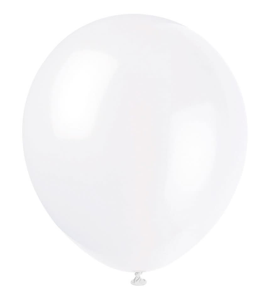 3-2-1 Party Latex Balloons, 9 in, White (20 ct)