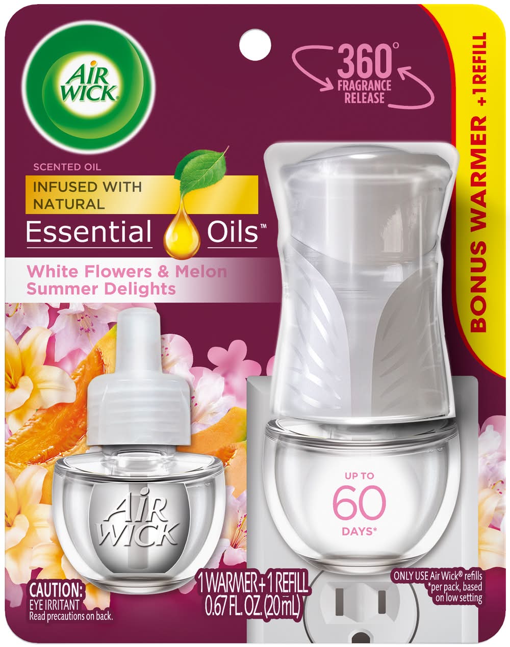 Air Wick Summer Delights Fragrance Essential Oils With Warmer (0.67 fl oz)