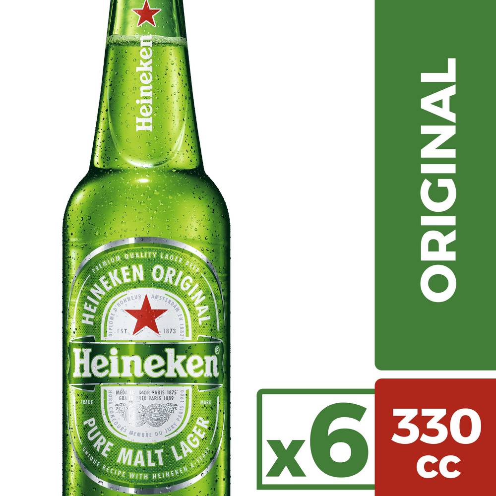 Heineken · Pack cerveza lager (6 x 330 ml)