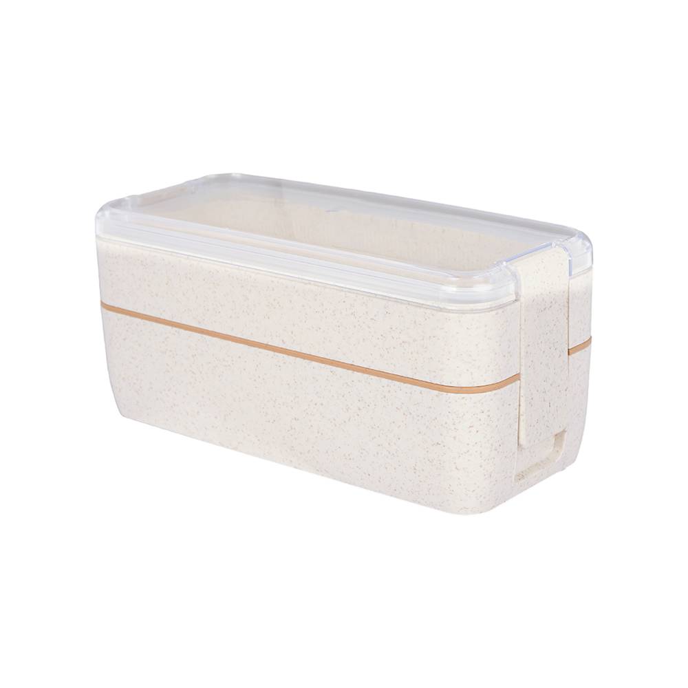 Miniso contenedor doble paja beige (1 pieza)