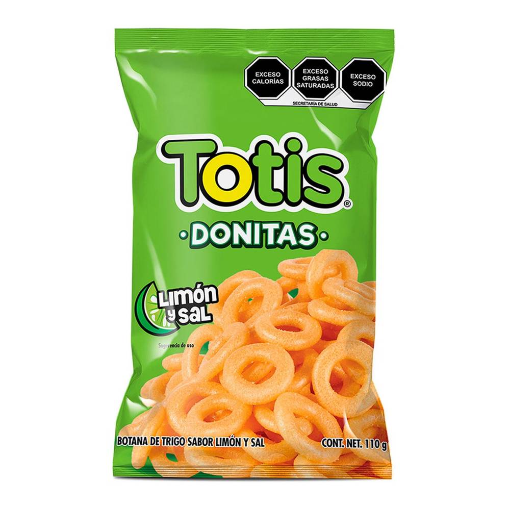 Totis · Botana de trigo con forma de de donitas, limón -sal (110 g)