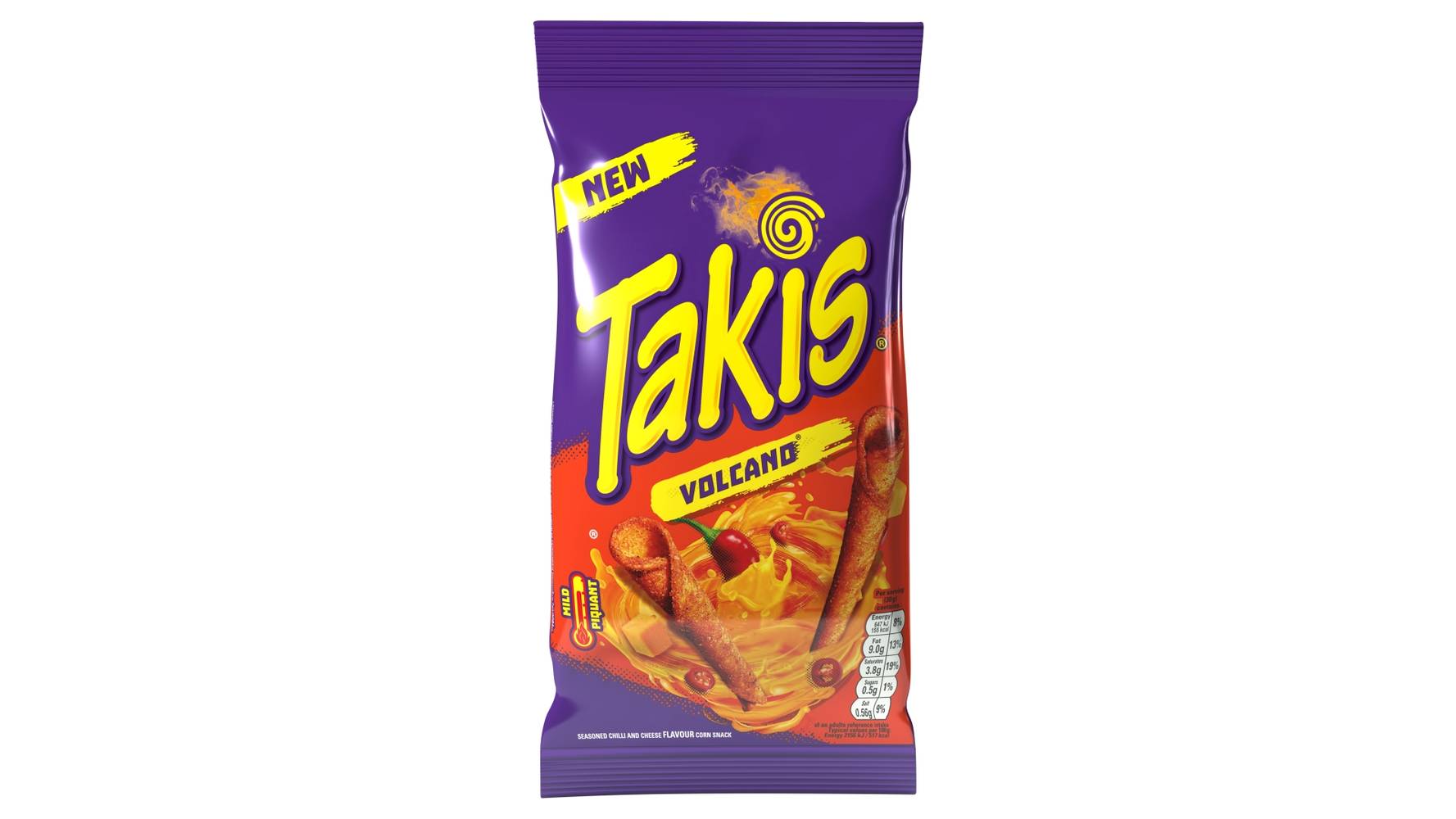 Takis Chilli-Cheese, Volcano Seasoned Corn Snack Chips (100g)