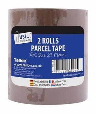 Tallon 25 m, Parcel Tape (2 pack)