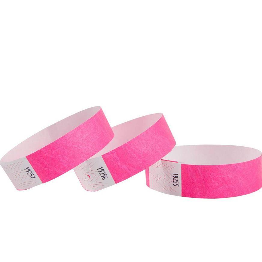 Party City Wristbands, 3/4in x 10in , Hot Pink (100 ct)