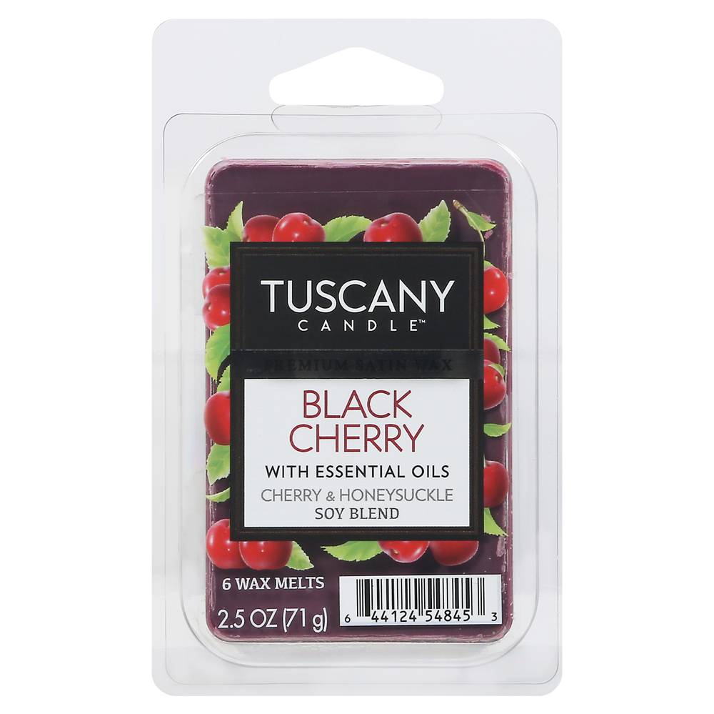 Tuscany Candle Black Cherry With Essential Oils Cherry & Honeysuckle Soy Blend Wax Melts