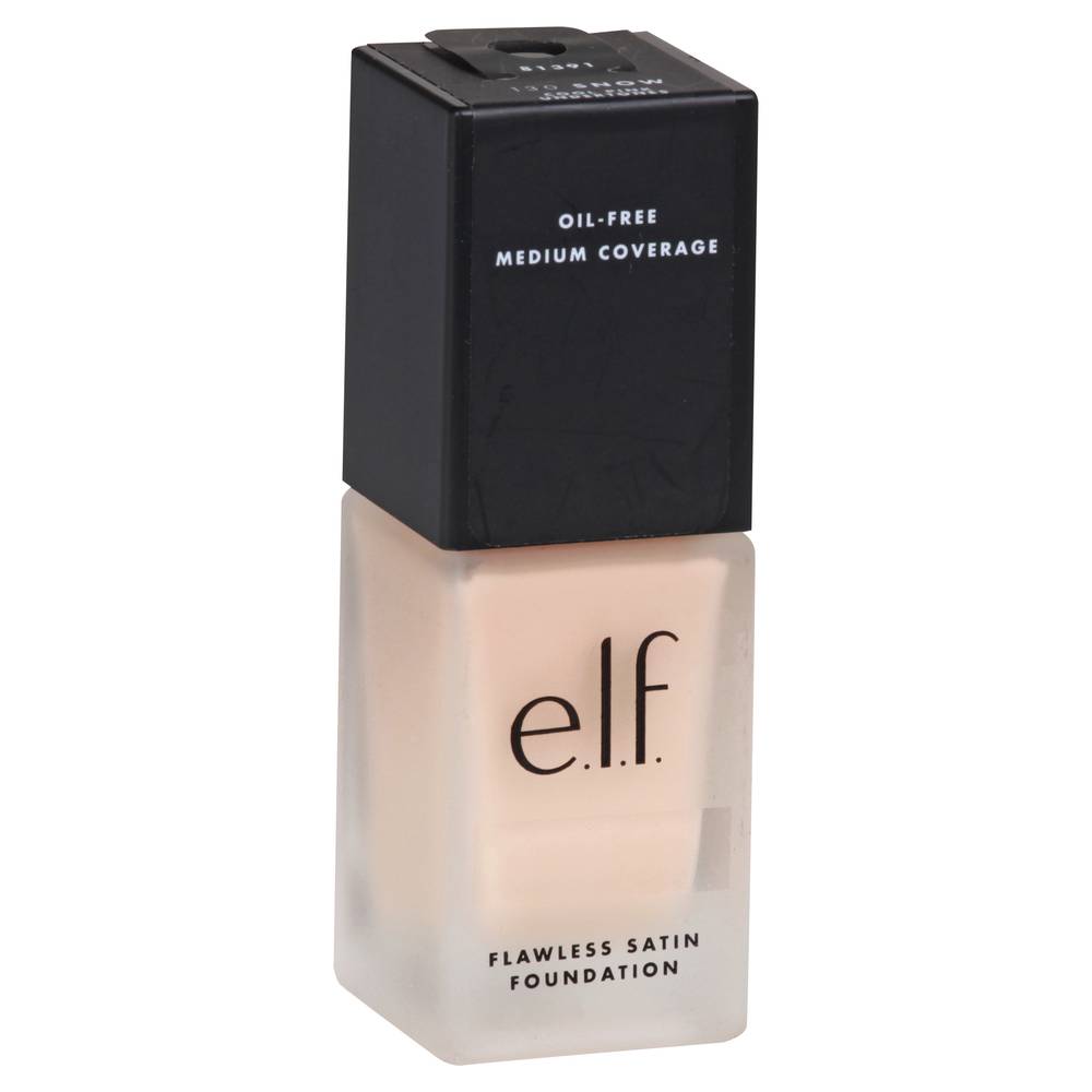 e.l.f. Oil-Free Medium Coverage Flawless Satin Foundation Snow (0.68 fl oz)