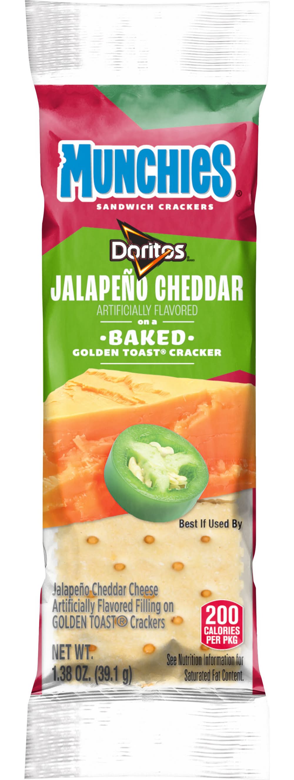 Munchies Doritos Sandwich Crackers, Jalapeno Cheddar (1.38 oz)