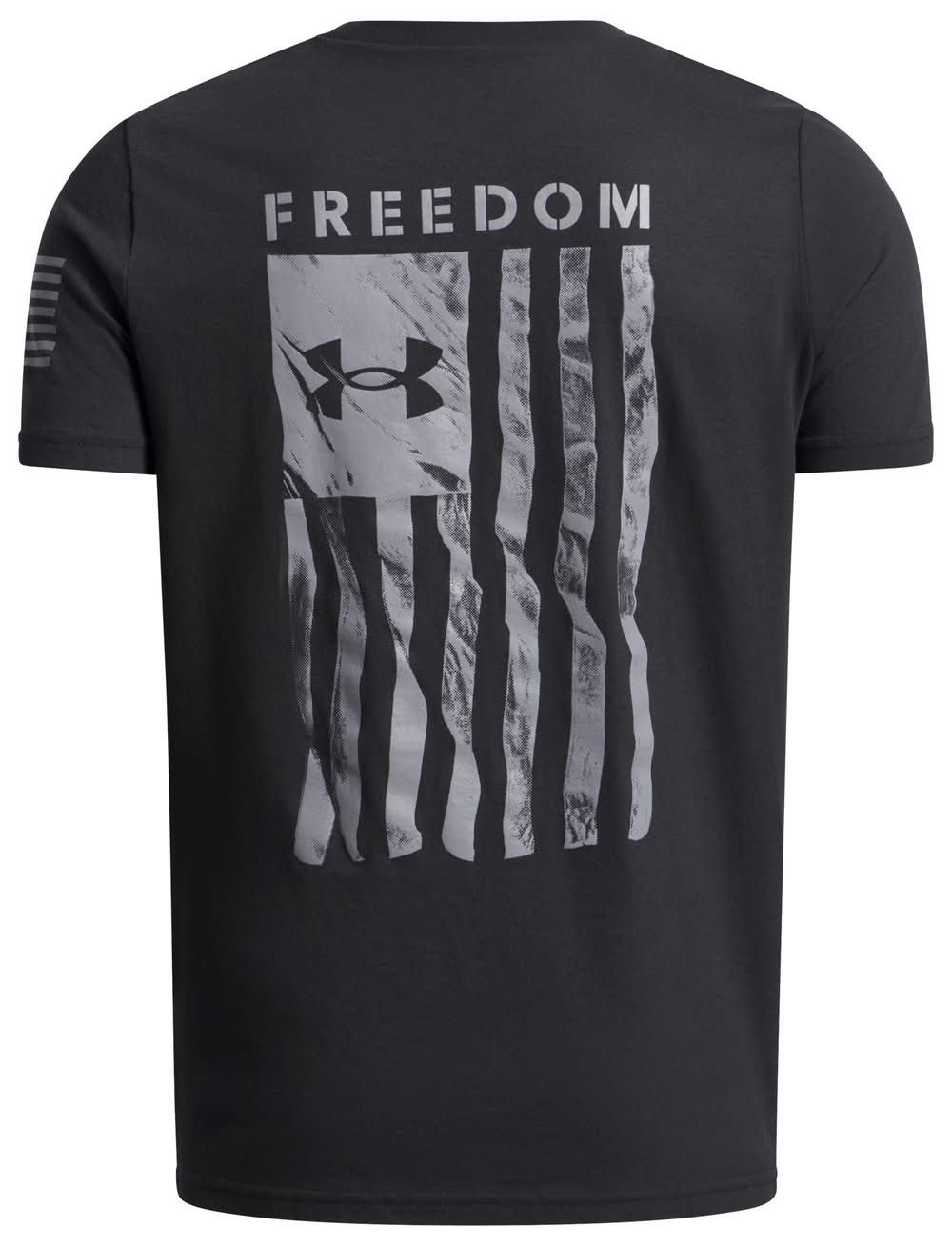 Under Armour Boys' Freedom Flag Graphic T-Shirt (Black/Steel, XL)