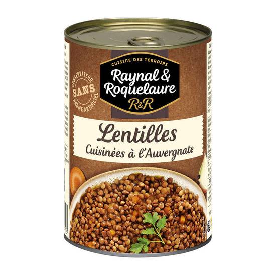 Lentilles cuisinées à l'Auvergnate - Boîte de conserve