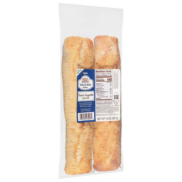 Hy-Vee Baking Stone Bread Take & Bake French Baguette 2 Count