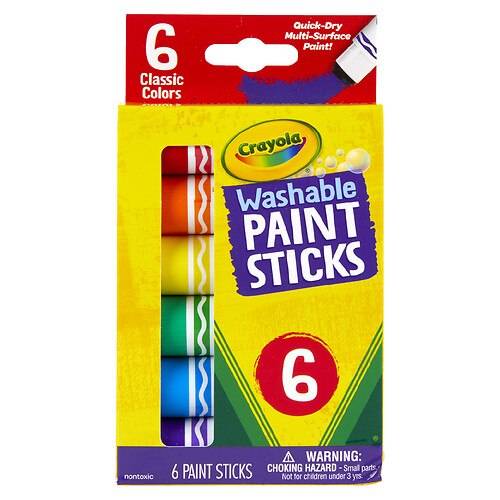 Crayola Washable Paint Sticks - 6.0 ea