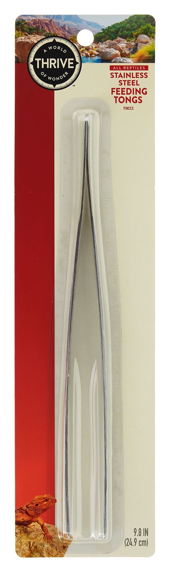 Thrive Reptile Stainless Steel Feeding Tongs (Size: 1 Count)
