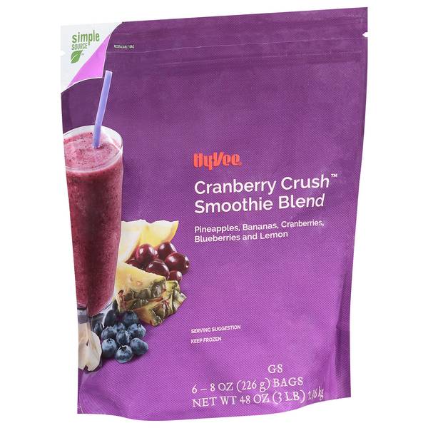 Hy-Vee Smoothie Blend, Cranberry Crush (48 oz, 6 ct)