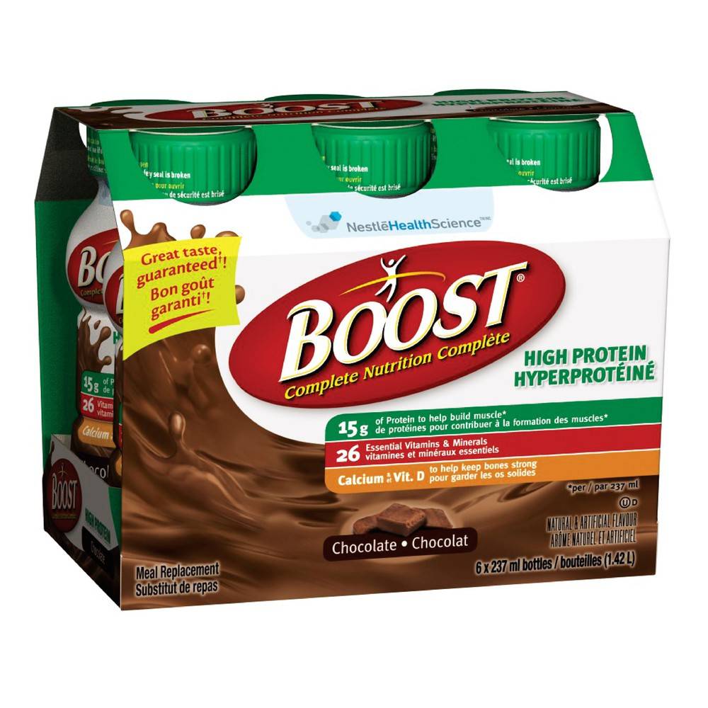 Boost Hi Protein Chocolate Bottles (6 x 237 ml)