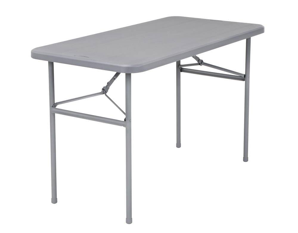 Cosco 2-ft x 4-ft Indoor or Outdoor Rectangle Resin Gray Folding Banquet Table (4-Person) | 14146LG22L